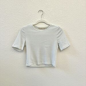 Oak + Fort Cropped Striped Tee